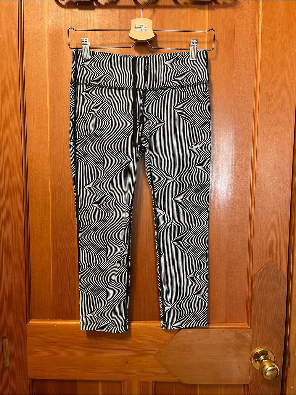 Nike running Black & White Patterned Women's Leggings